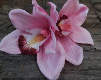 Fiore per capelli di ispirazione vintage, fiori per capelli Pink Orchids, Tocado orquídeas rosas, fiori per capelli anni '40, fiore per capelli Swing, Día de la Madre