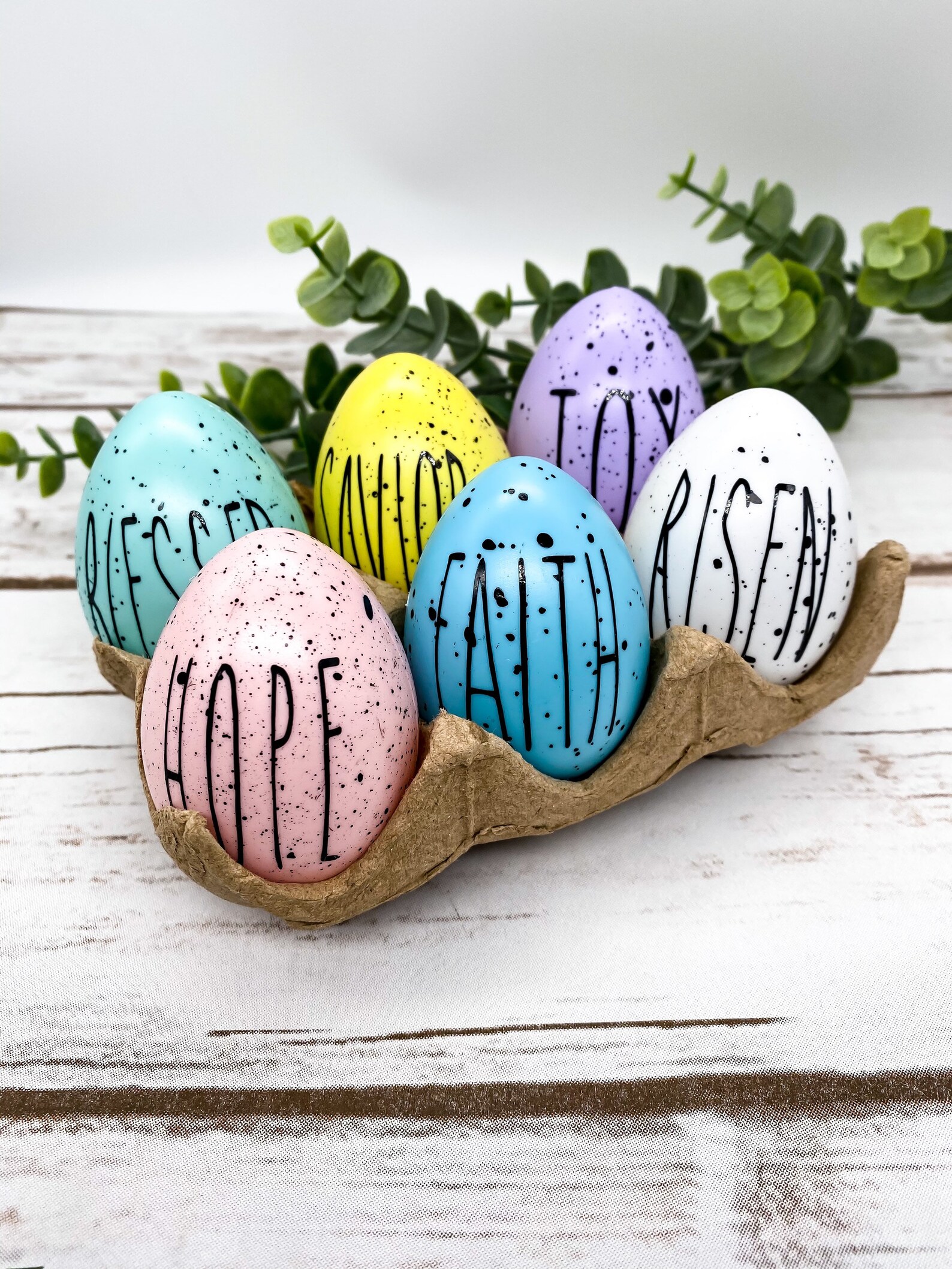 Rae Dunn Inspired Easter Egg Colorful Easter Decor Religious - Etsy