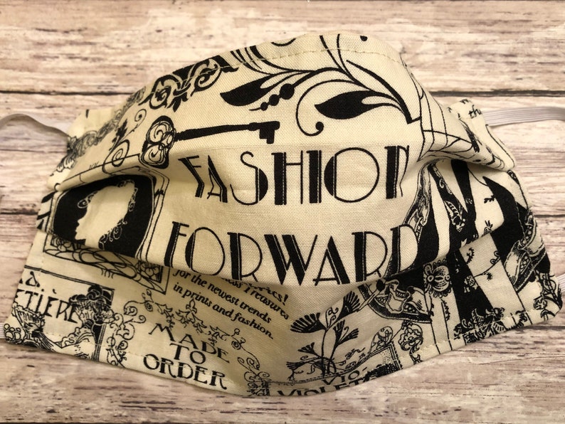 Script Face Masks Text Face Mask Words Ads Collage Mask Etsy