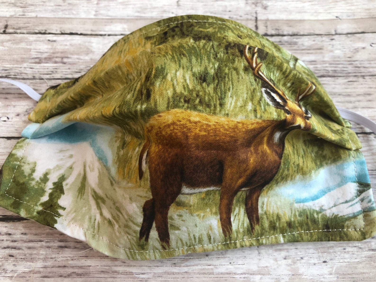 Deer Face Mask Fall Face Mask Nature Face Mask Deer Fabric Etsy