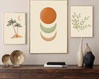 Bohemian wall art, printable bohemian wall decor, digital art, abstract boho wall art, abstract boho wall art