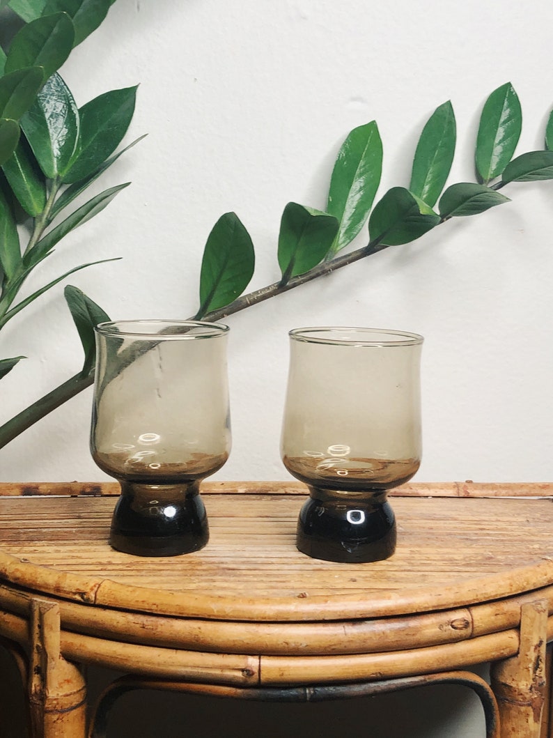 Vintage Grau Glas Cocktail Gl U00e4ser Hostess Geschenk Neue Haus