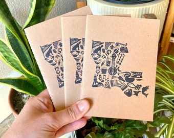 Louisiana Journal, Louisiana Mini Notebook, State Journal, Goodbye Moving Gift, Going Away Gift, Stocking Stuffer, Travel Souvenir