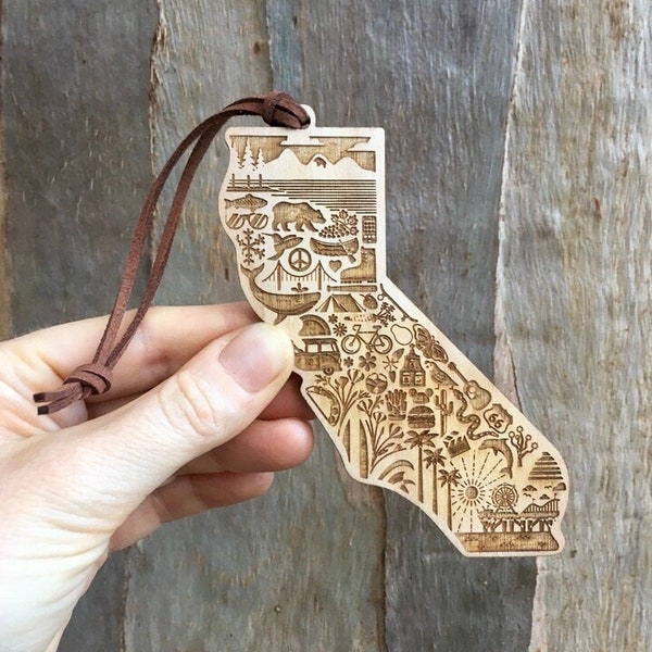 California Ornament, Home State Christmas Ornament, California Christmas Gift, Going Away Gift, Moving Gift, New Home Housewarming Gift