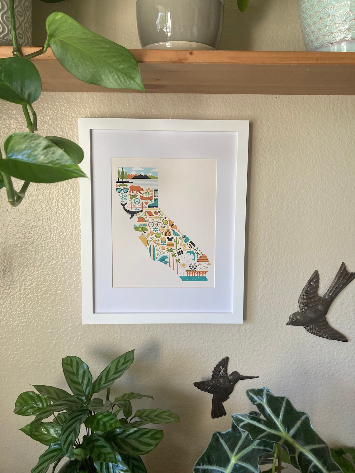 Framed California Print California Decor California Wall Etsy