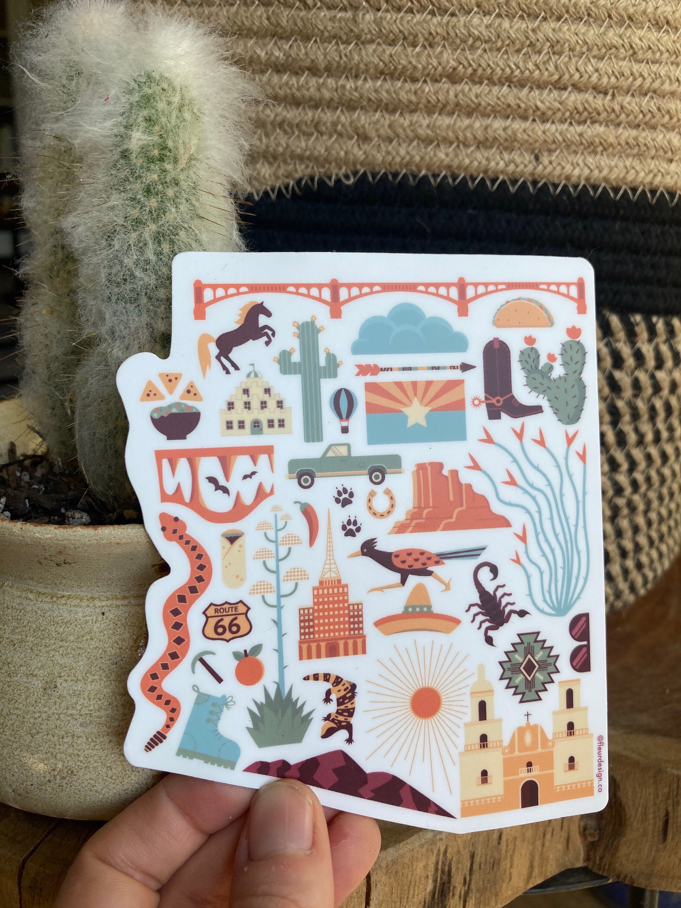 Arizona Vinyl Decal Arizona Sticker Car Decal State Etsy UK