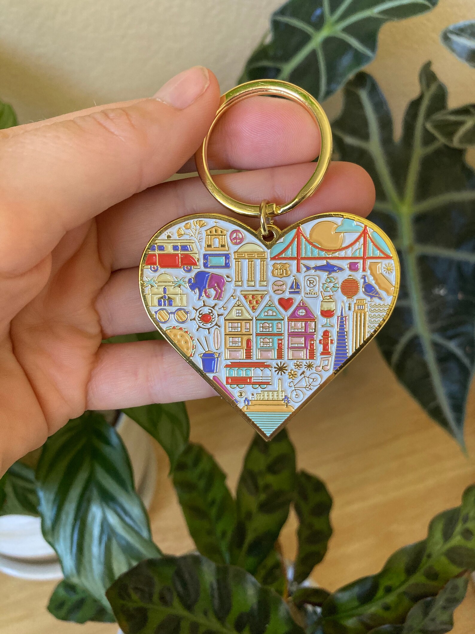 San Francisco Enamel Keychain San Francisco Gift Golden Gate Etsy