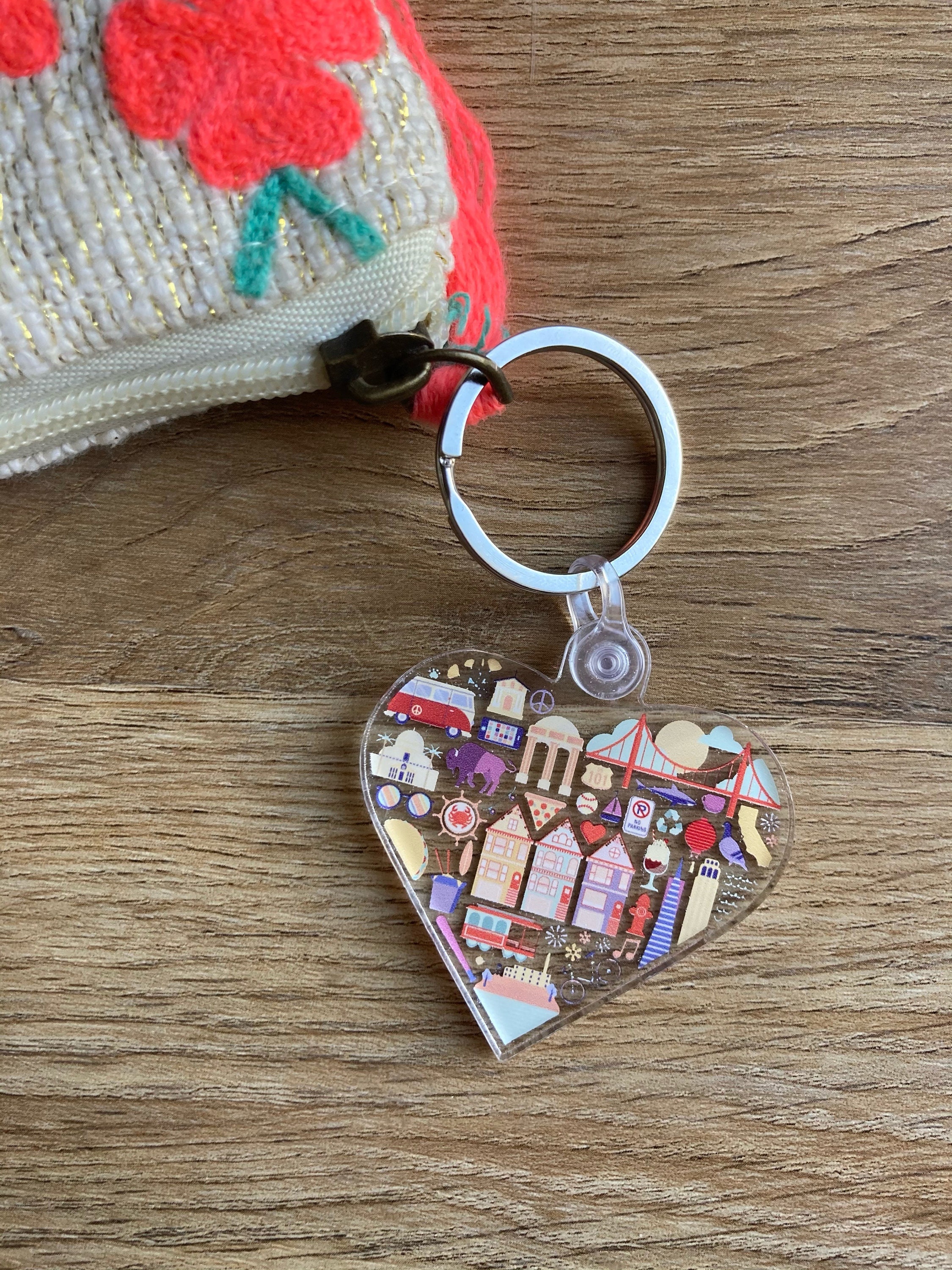 San Francisco Keychain San Francisco Gift Golden Gate Etsy