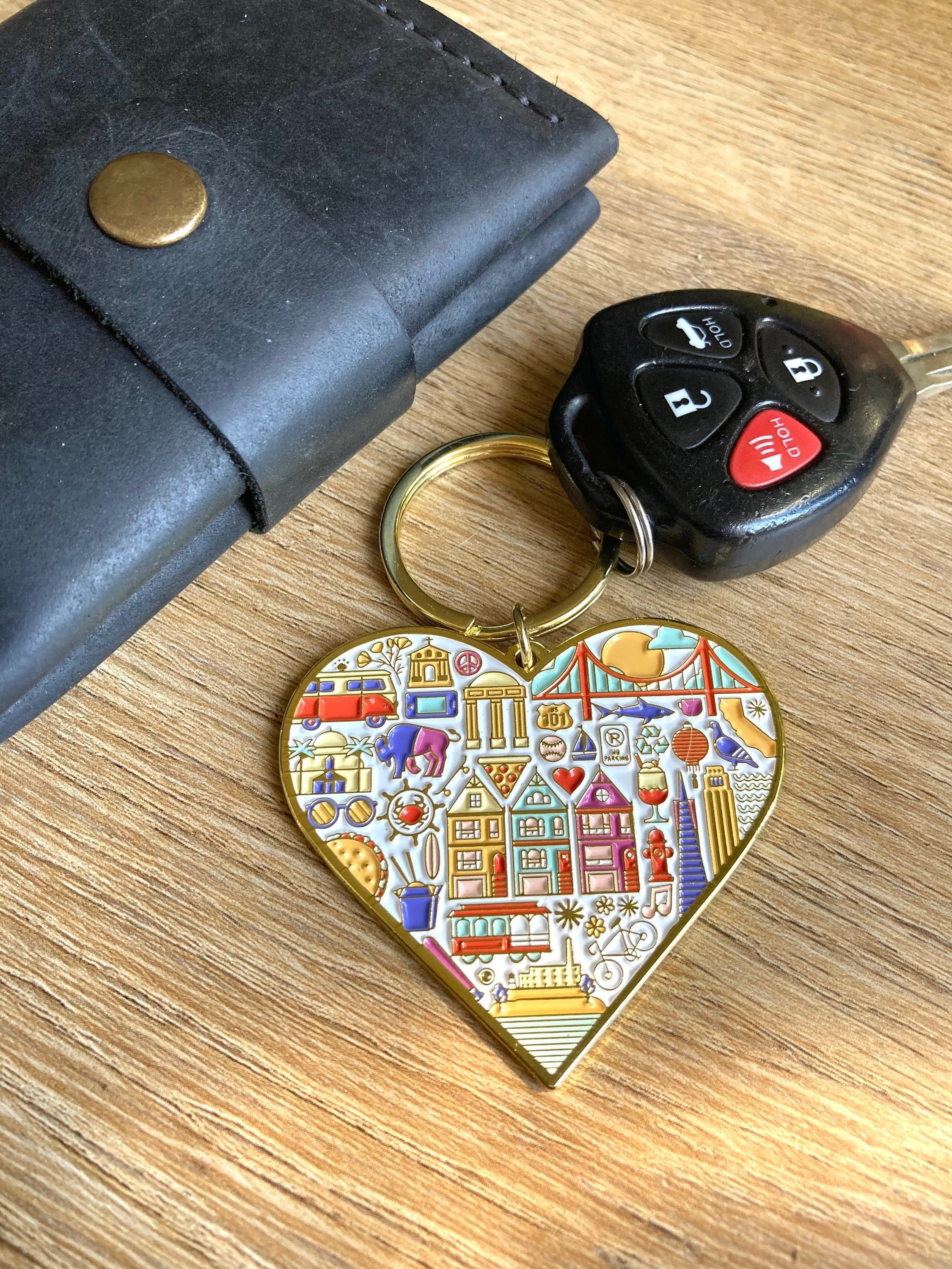 San Francisco Enamel Keychain San Francisco Gift Golden Gate Etsy