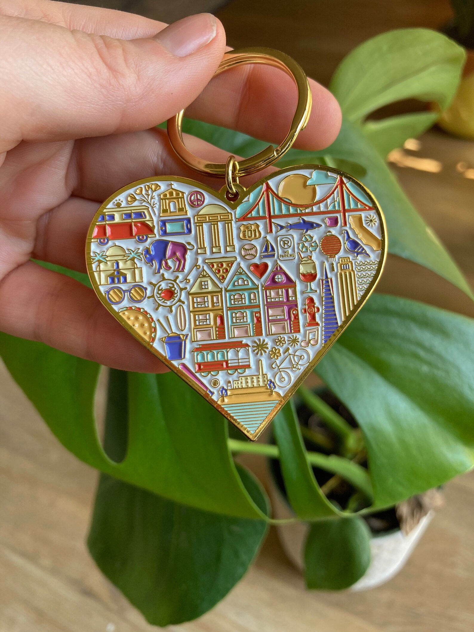 San Francisco Enamel Keychain San Francisco Gift Golden Gate Etsy