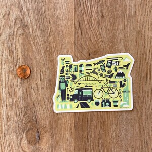 Oregon State Map Sticker Oregon Sticker, Oregon Decal, Oregon Gift, Home State Map Sticker ...