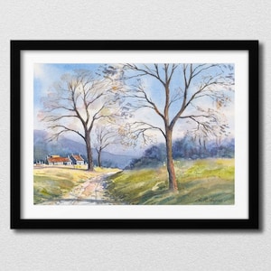 Scotland print art, Scotland gift, Scotland art, Scotland wall art, Scotland watercolour, picture of Scotland