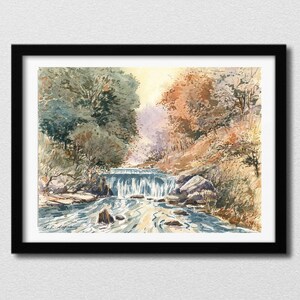 Campsie Glen Print, The Campsies Print, Scotland Landscape Print, Scotland Artwork, Scotland Print Wall Art, Scotland Watercolour