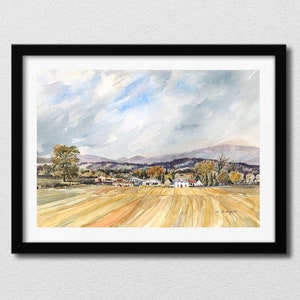Scotland print art, Scotland gift, Scotland art, Scotland wall art, Scotland watercolour, picture of Scotland