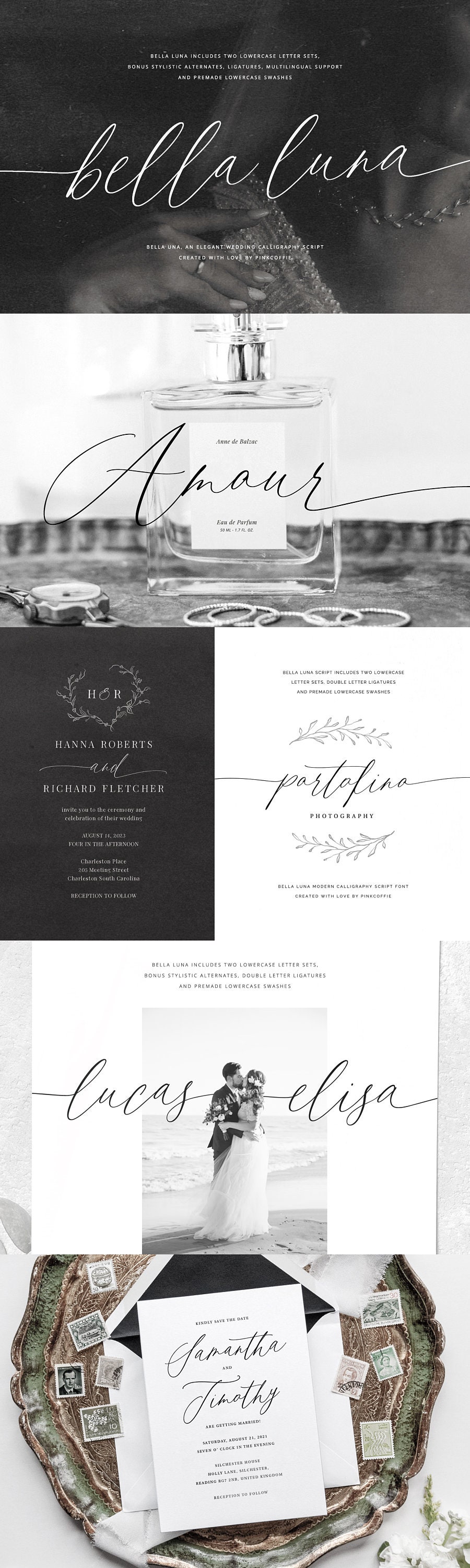 Script Font Bundle, Wedding Font Bundle, Modern Calligraphy Font Bundle ...