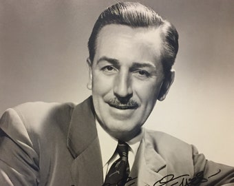 Foto autógrafo autenticada de Walt Disney