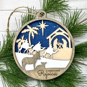 Nativity Ornament, Nativity Scene Ornament, Christmas Ornament, Christmas Gift, Christmas Gift Ornament