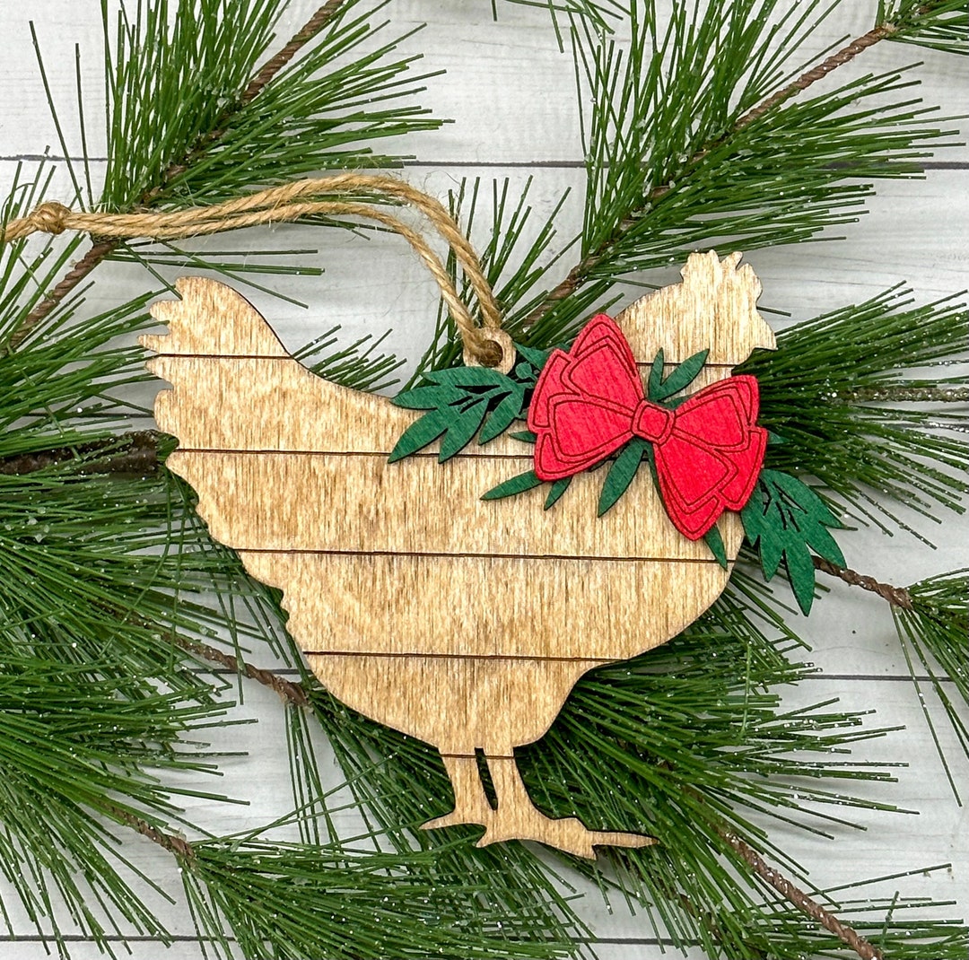 Chicken Ornament, Chicken Christmas Gift, Chicken Lover Ornament Etsy