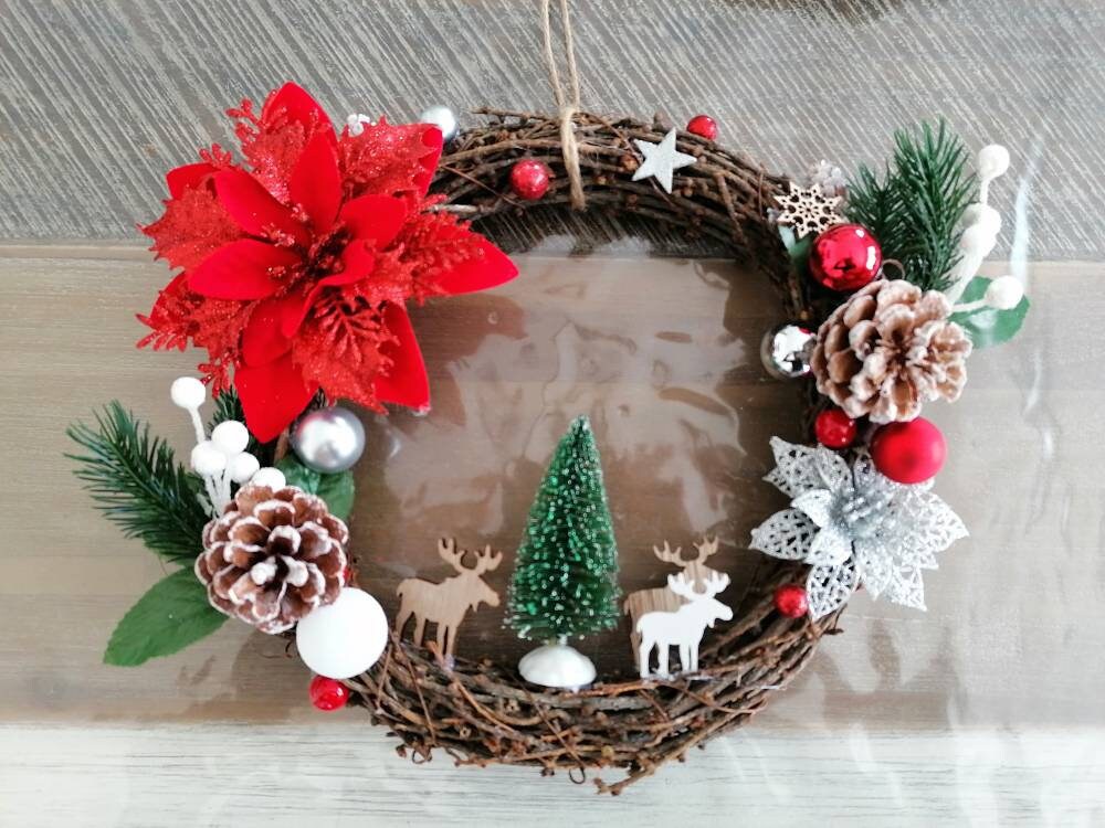 Couronne de Noël Artisanale en Bois