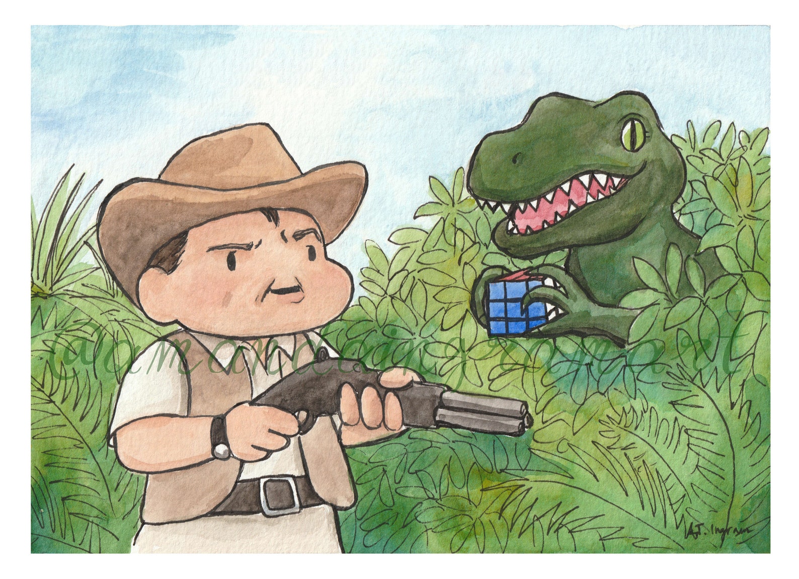 Clever Girl Jurassic Park Fan Art Print | Etsy