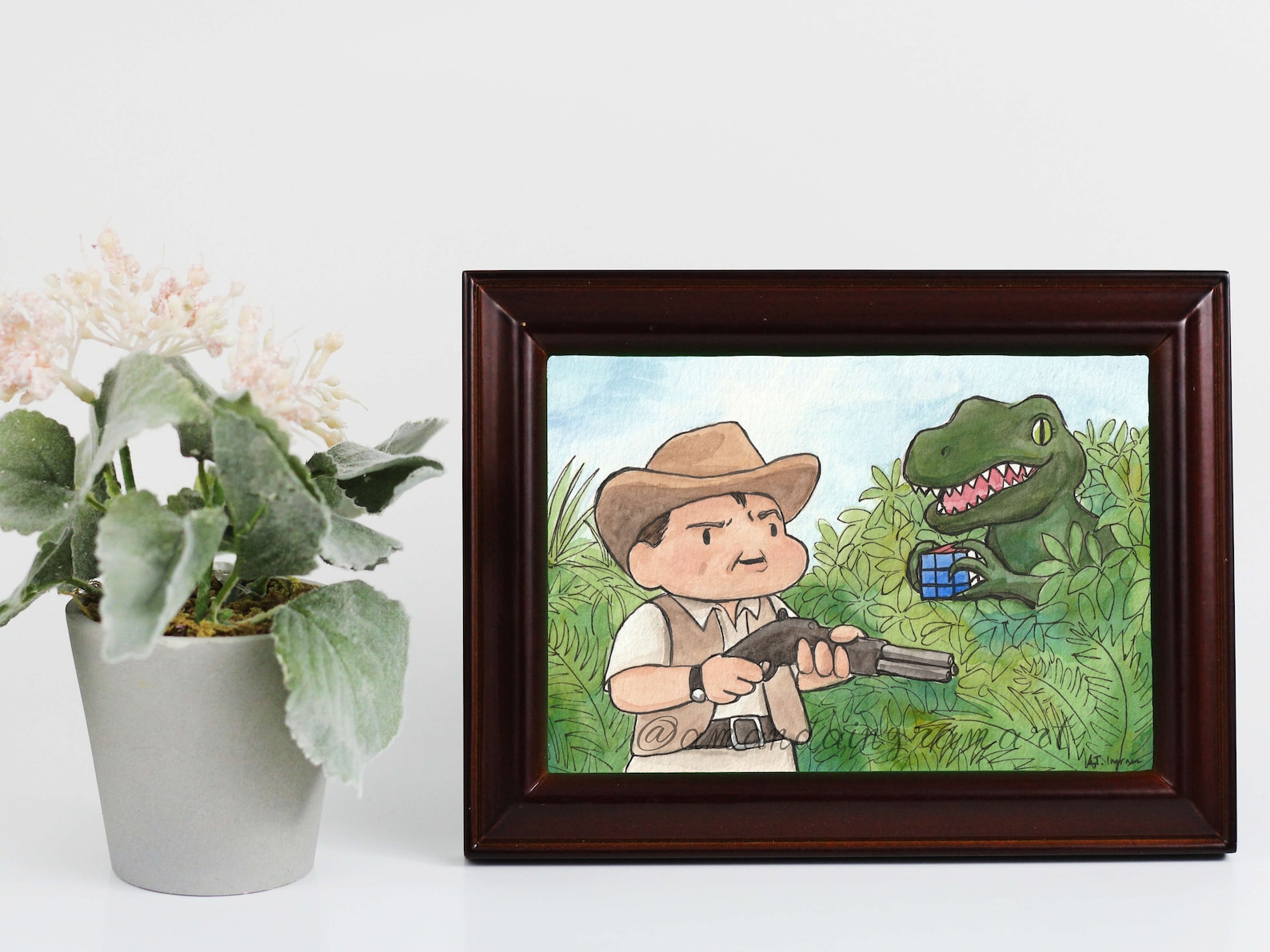 Clever Girl Jurassic Park Fan Art Print Etsy