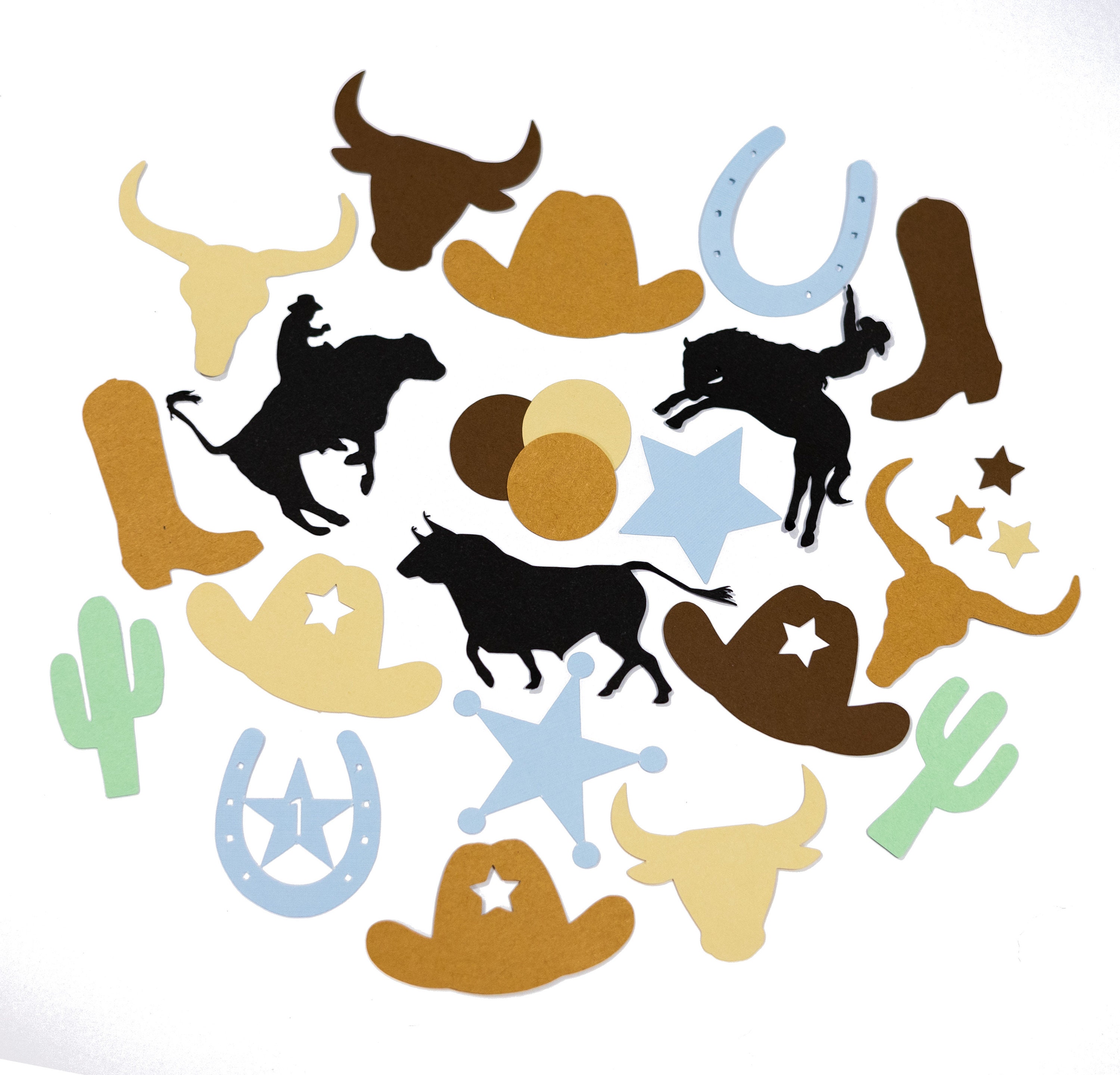 First Rodeo Confetti 215 piece Western Birthday Cowboy