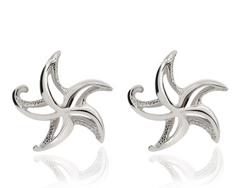 Starfish Stud Earrings • Minimalist Earrings • Silver Stud Earrings • Small Silver Earrings • Everyday Jewelry