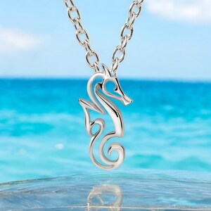 925 Sterling Silver | Seahorse Necklaces for Women Seahorse Jewelry, Seahorse Gifts for Women, Seahorse Charm, Miniature Seahorse Necklace