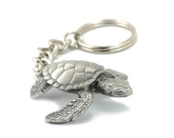 Turtle keychain, turtle keyring, personalised gift, travel turtle, turtle bag charm, birthday gift idea for a friend, good luck charm