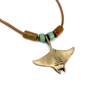 Stingray Necklace Antique Bronze Manta Ray Necklace for - Etsy