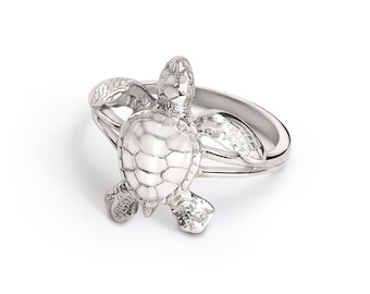 Turtle Ring for Women Sterling Silver- Baby Turtle Ring Sterling Silver, Sea Turtle Ring Sterling Silver, Turtle Gifts for Turtle Lovers