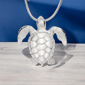 925 Sea Turtle Necklace * Sterling Silver Necklace * Ocean Inspired * Beach Jewelry * Handmade * Sea Life Accessory