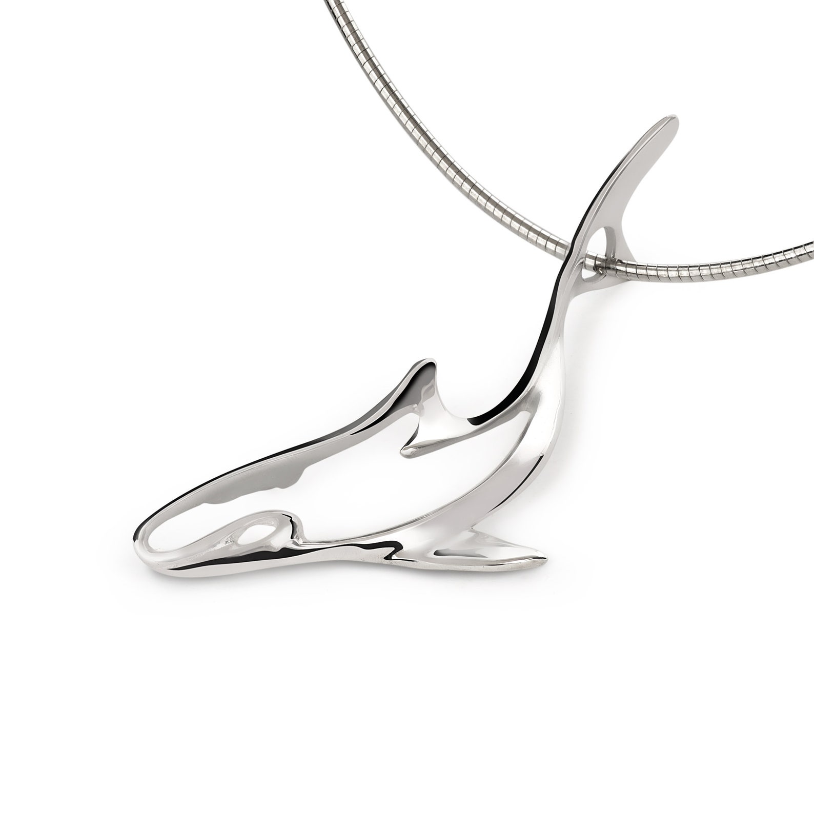 Shark Necklace for Women Sterling Silver Reef Shark Necklace Etsy
