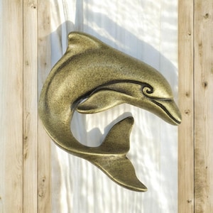 Handmade Pewter Dolphin Drawer Knob - Ocean Decor, Made in USA
