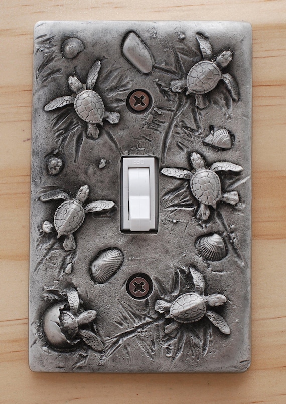 Sea Turtle Single Switch Plate Beachy Home Decor Turtle Switch Plate Marine Life Sea Turtle Light Switch Cover Beachy Switch Plate Etsy
