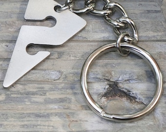 Vintage Celine Paris Keychain Black Leather Gold Carabiner Made in