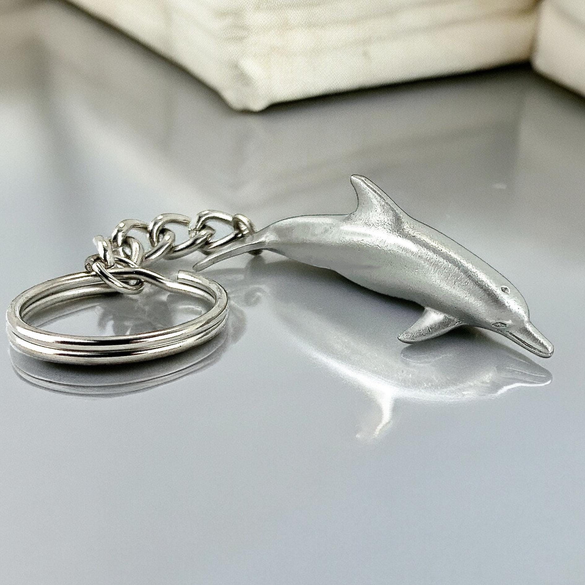 Blue Dolphin Keyring - Etsy