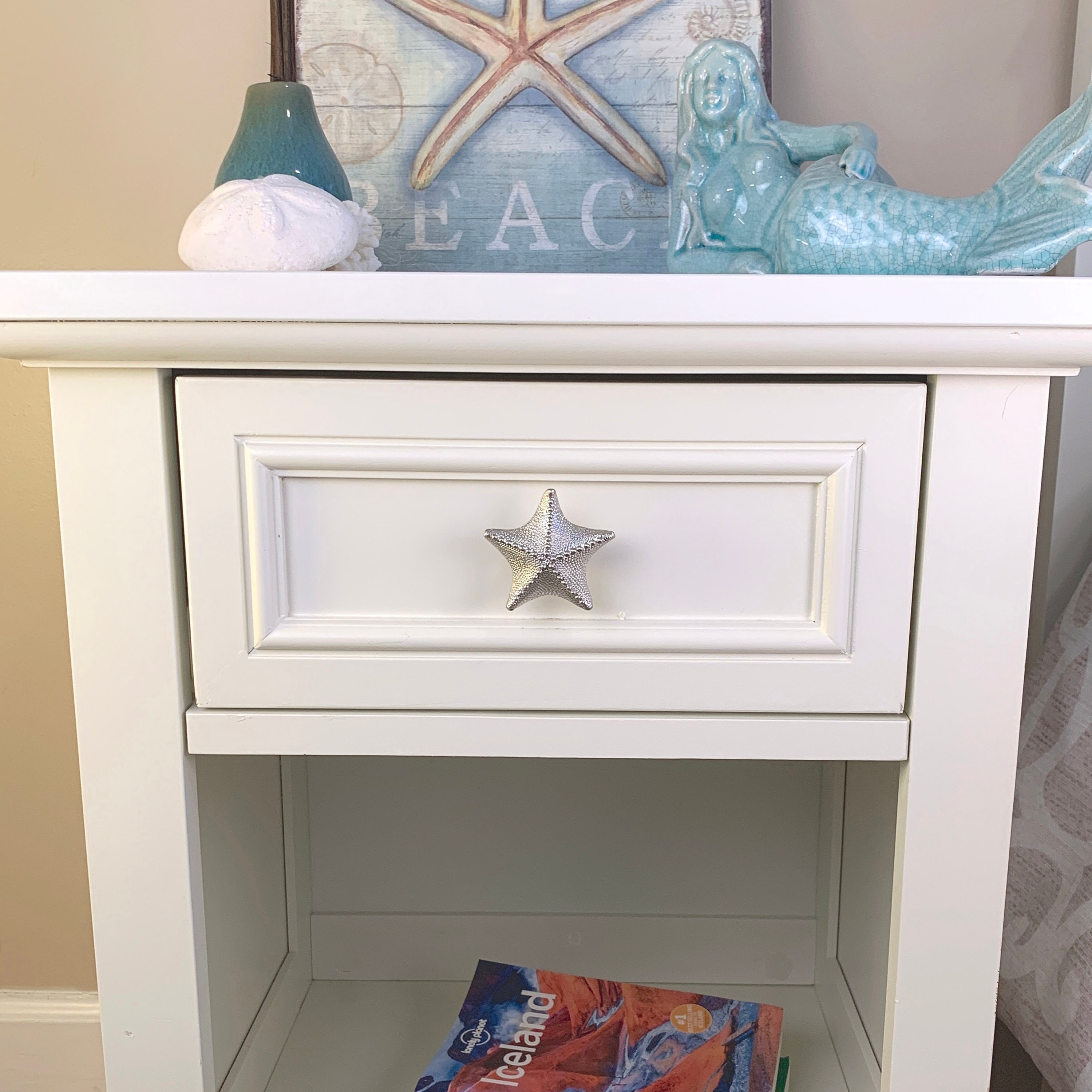 Starfish Drawer Pulls Sea Star Knobs Ocean Theme Drawer Etsy