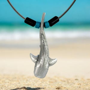 Pewter Whale Shark Necklace: Handcrafted Ocean Jewelry