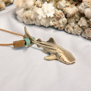 Whale Shark Necklace for Men and Women- Bronze Whale Shark Pendant for Men and Women, Shark Jewelry, Gifts for Shark Lovers, Boho Jewelry