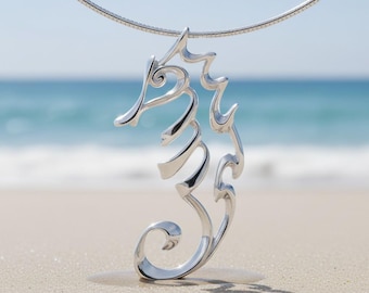 Sterling Silver Seahorse Necklace | Aquatic Jewelry, Ocean Lover Gift