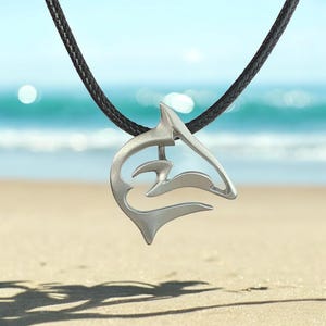Shark Necklace Pewter Pendant- Shark Gifts for Women and Men, Shark Necklaces, Shark Charms, Ocean Gifts for Shark Lovers, Sea Life Jewelry