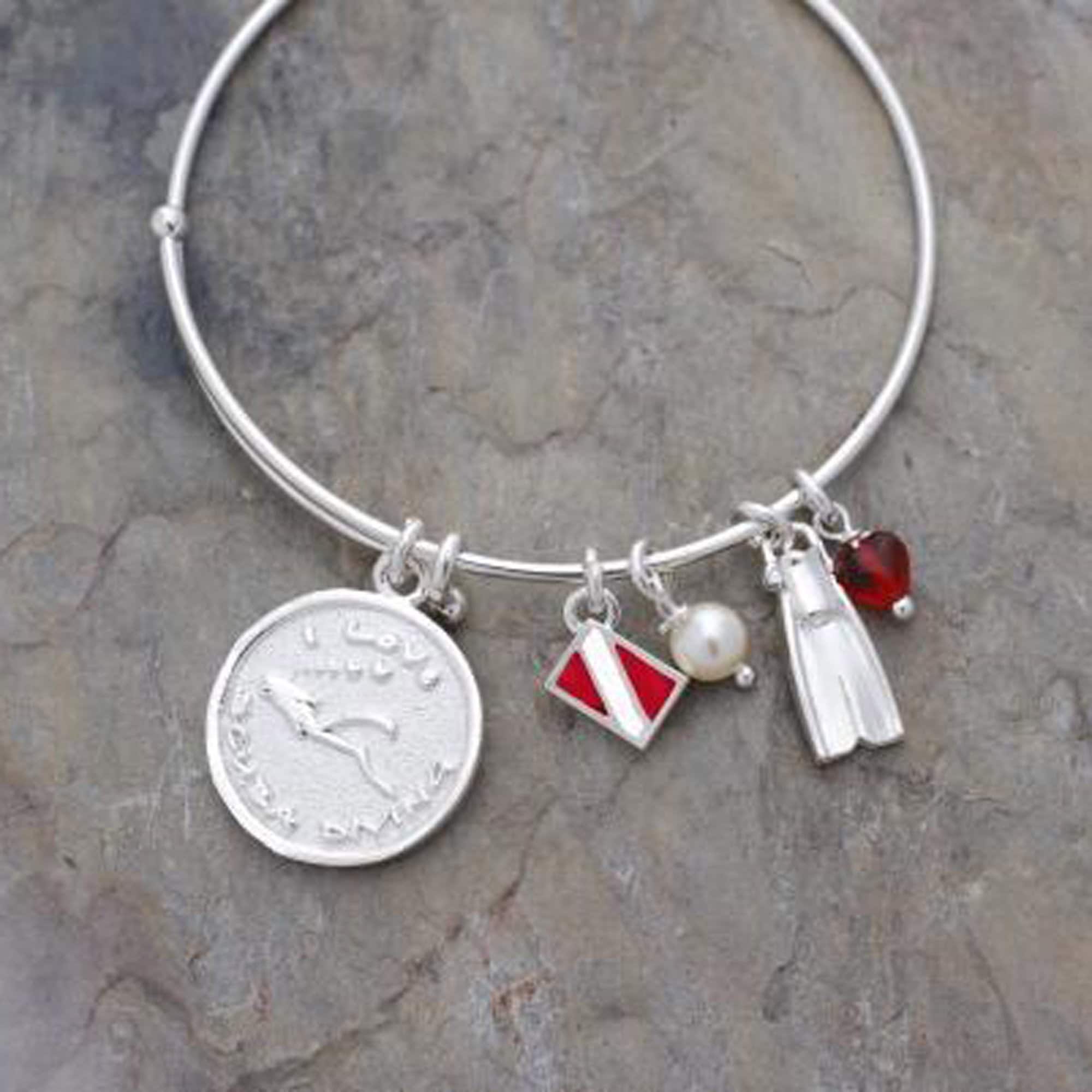 Scuba Diving Bracelet for Women Dive Flag Bangle Bracelet I Etsy UK