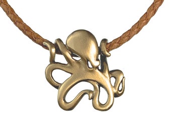 Octopus Necklace for Women - Octopus Jewelry for Women, Octopus Pendant, Sea Life Gifts for Women, Octopus Gifts for Women, Bronze Jewelry