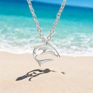 Sterling Silver Shark Necklace: Miniature Reef Shark Pendant
