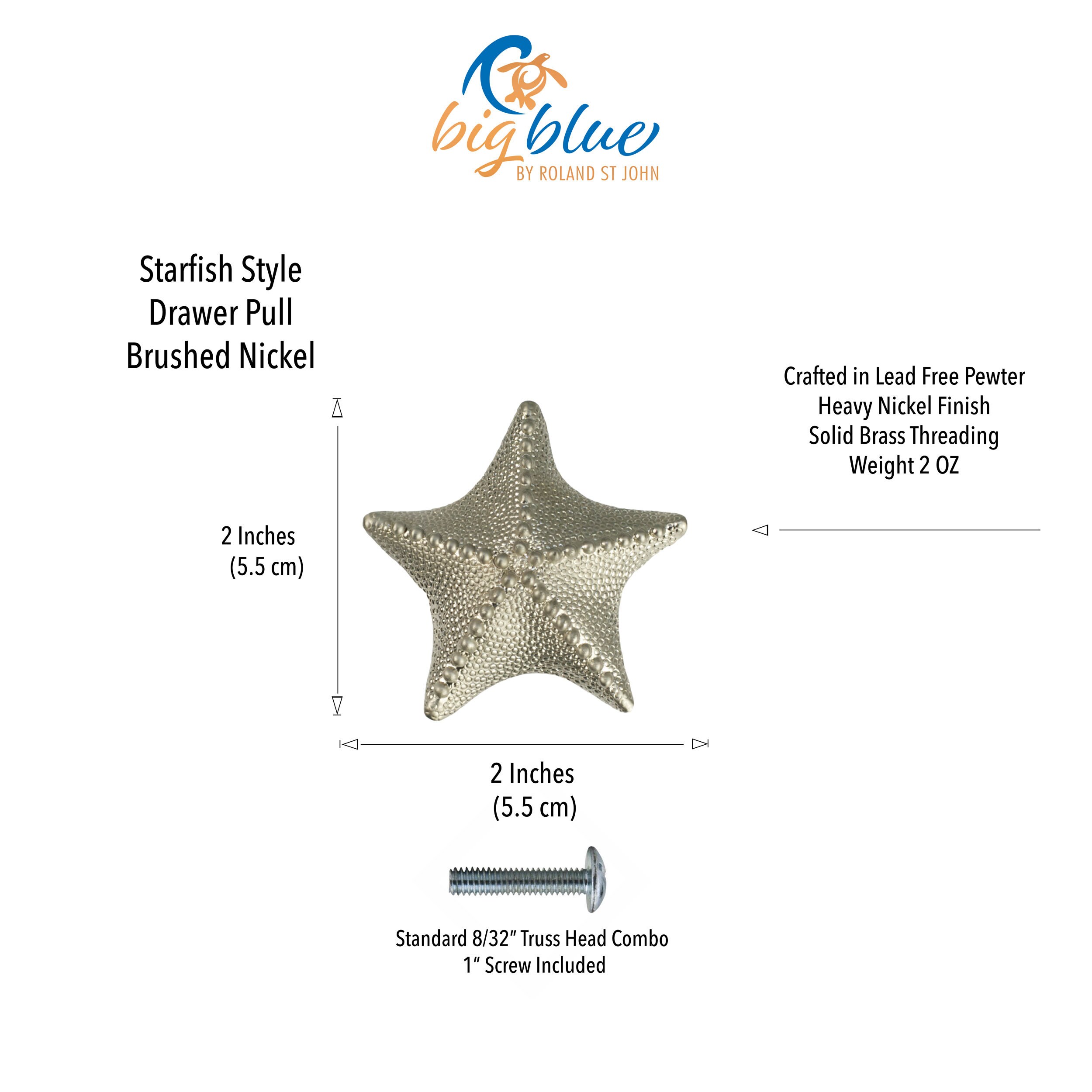 Starfish Drawer Pulls Sea Star Knobs Ocean Theme Drawer Etsy