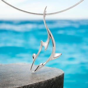 Shark Necklace for .925 Sterling Silver - Reef Shark Necklace for Women, Reef Shark Necklace, Shark Jewelry, Shark Pendant