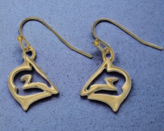 Bronze Shark Dangle Drop Earrings - Shark Jewelry, Gifts for Shark Lovers, Boho Jewelry, Sea Life Jewelry, Gifts For Scuba Divers