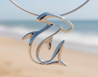 Hammerhead Shark Necklace | 925 Sterling Silver Pendant With Chain
