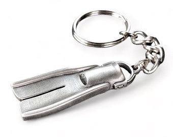 Diving Keychain for Men and Women - Dive Fin Keychain Big Blue Jewelry Dive Flipper Key Ring  Scuba Diving Keychain, Gifts for Scuba Divers